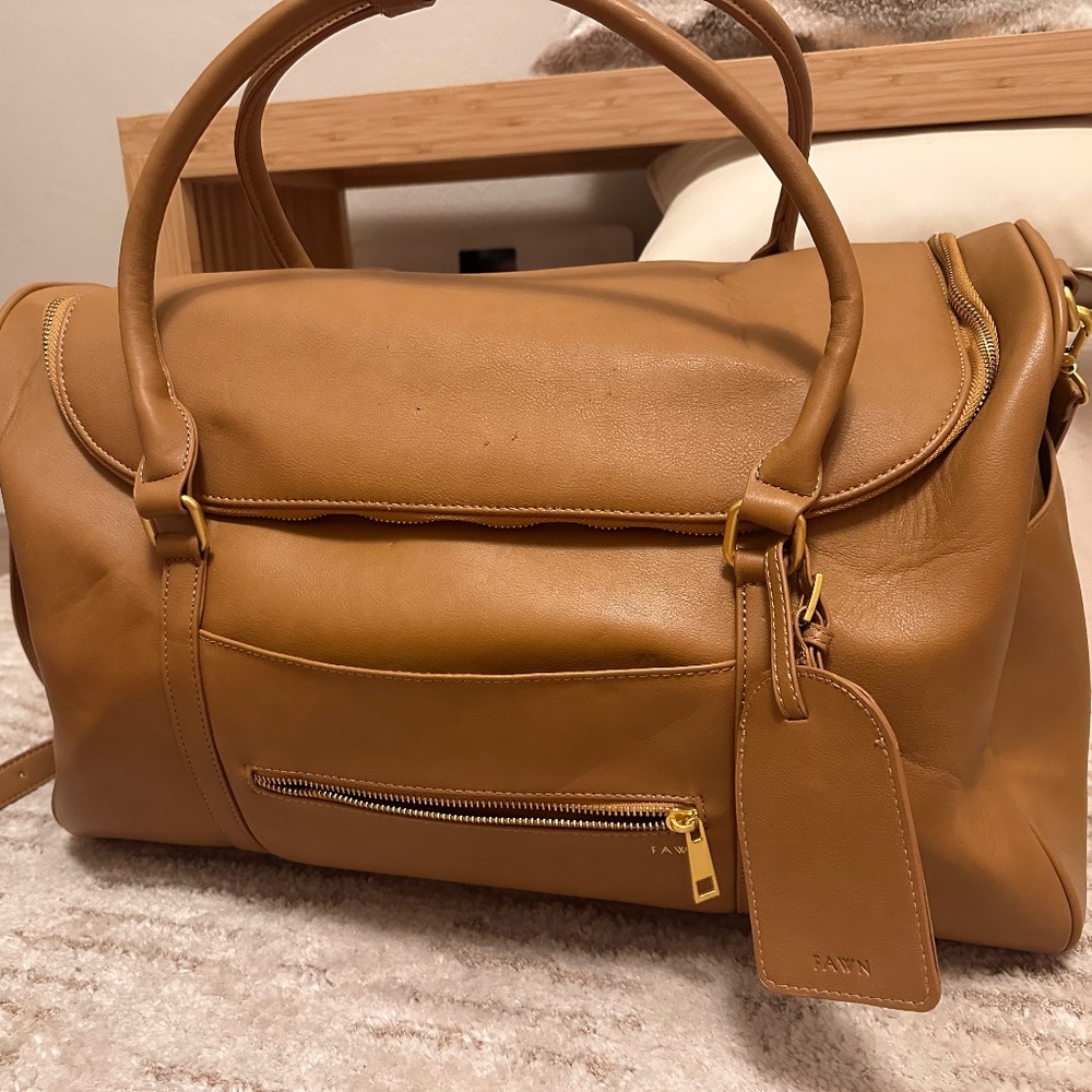 Fawn Design tan weekender